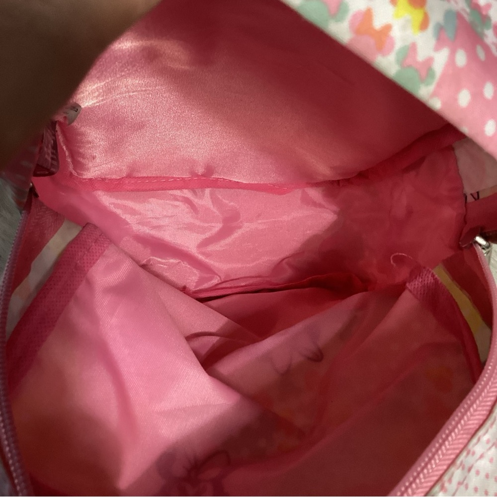 Disney Minnie Mouse Girlie Mini Backpack Toddlers Up Pink Yellow CUTE - Picture 7 of 10